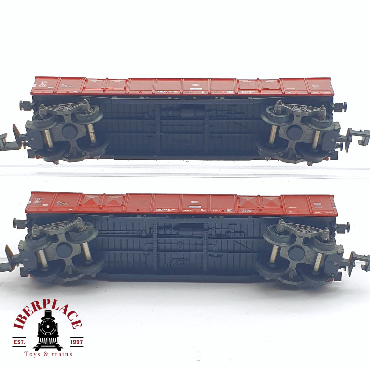 ♻️ 2 mano -  Fleischmann 2x vagones abiertos de borde alto DB N escala 1:160 AN03