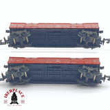 ♻️ 2 mano -  Fleischmann 2x vagones abiertos de borde alto DB N escala 1:160 AN03