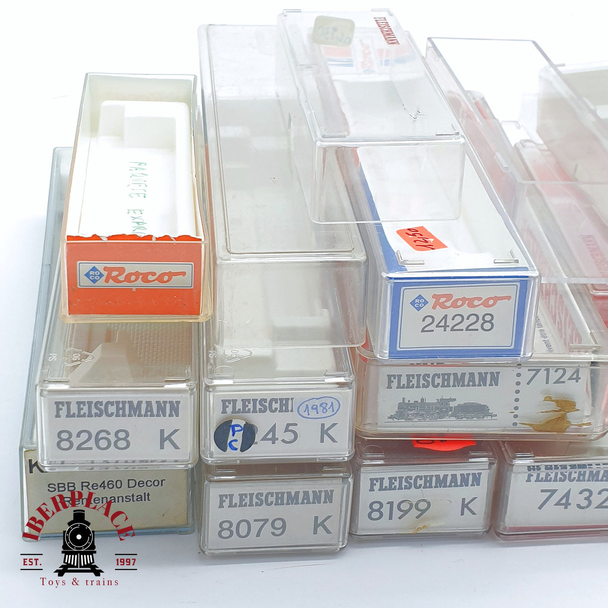 ♻️ 2 mano -  Fleischmann Roco Kato Lote de cajas vacías para vagones N escala 1:160 AN03