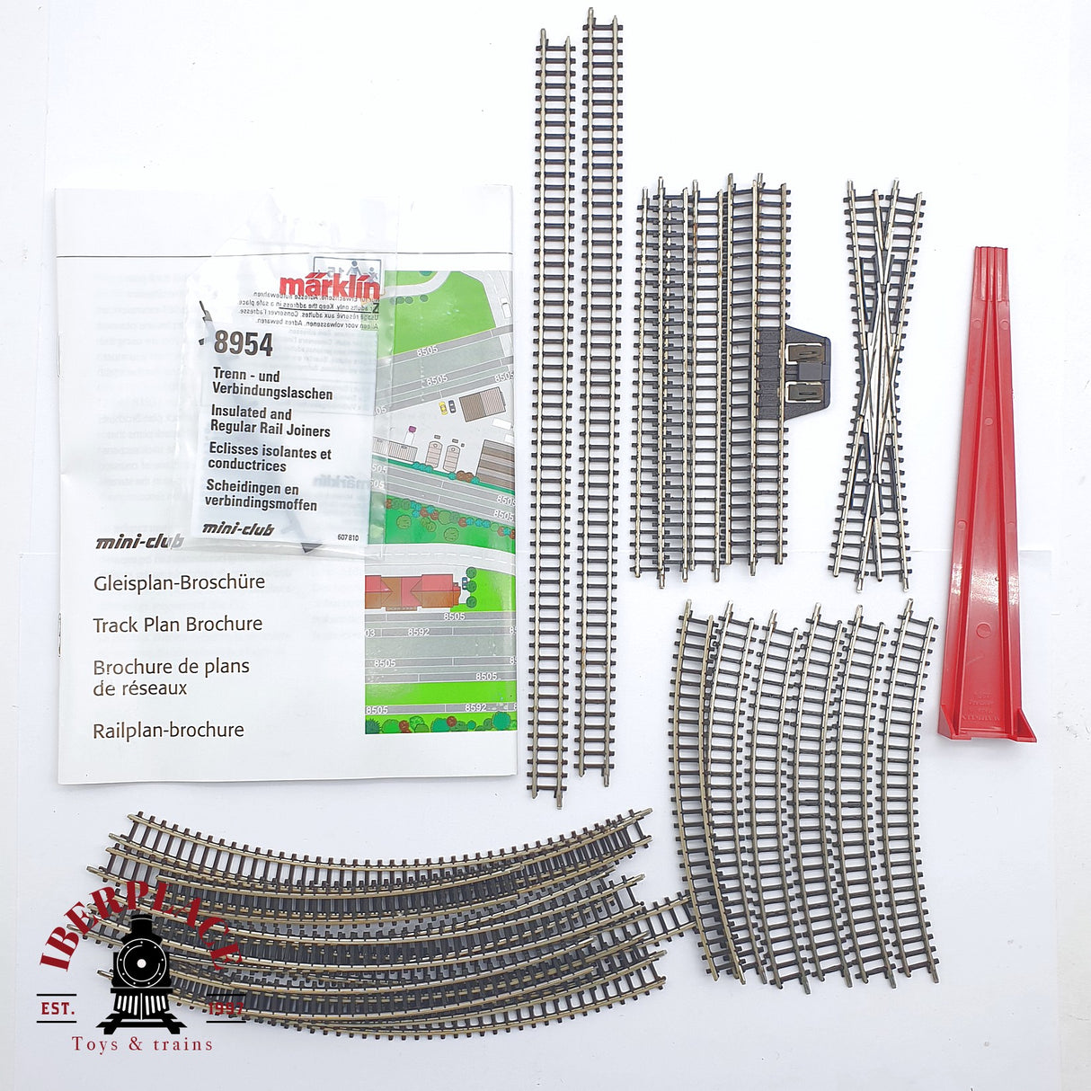 ♻️ 2 mano -  Märklin 25x vías rectas curvas encarrilador Z escala 1:220 AN03