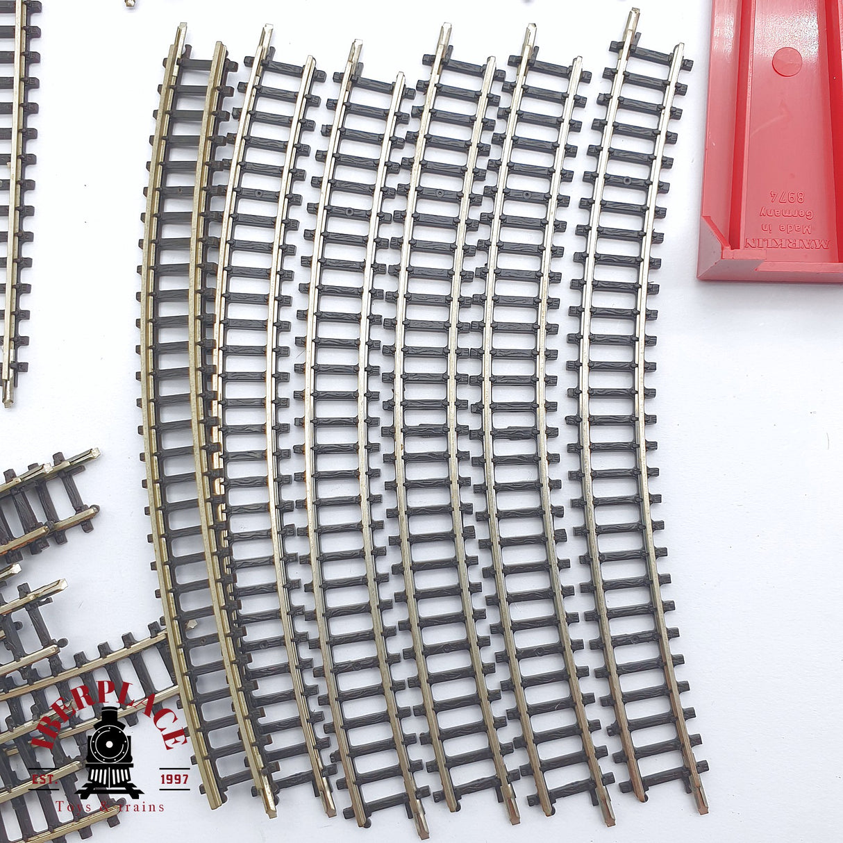♻️ 2 mano -  Märklin 25x vías rectas curvas encarrilador Z escala 1:220 AN03