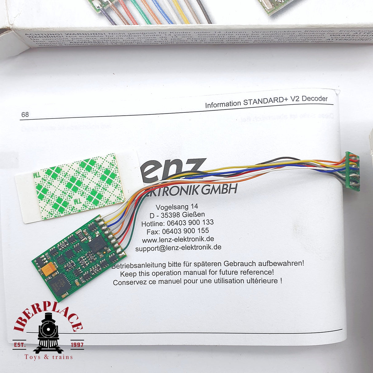 ♻️ 2 mano -  2x Digital Plus Lenz 10231-02 decoder para locomotora H0 escala 1:87 AN03