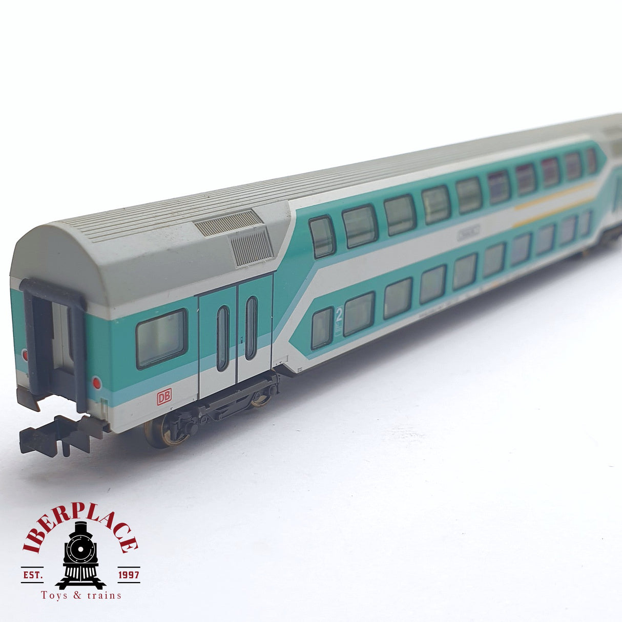 ♻️ 2 mano -  Fleischmann 8154 Vagón de doble piso München Hbf DB N escala 1:160 AN03