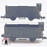 ♻️ 2 mano -  Minitrix 2x vagones con garita K.Bay.Sts.B N escala 1:160 AN03