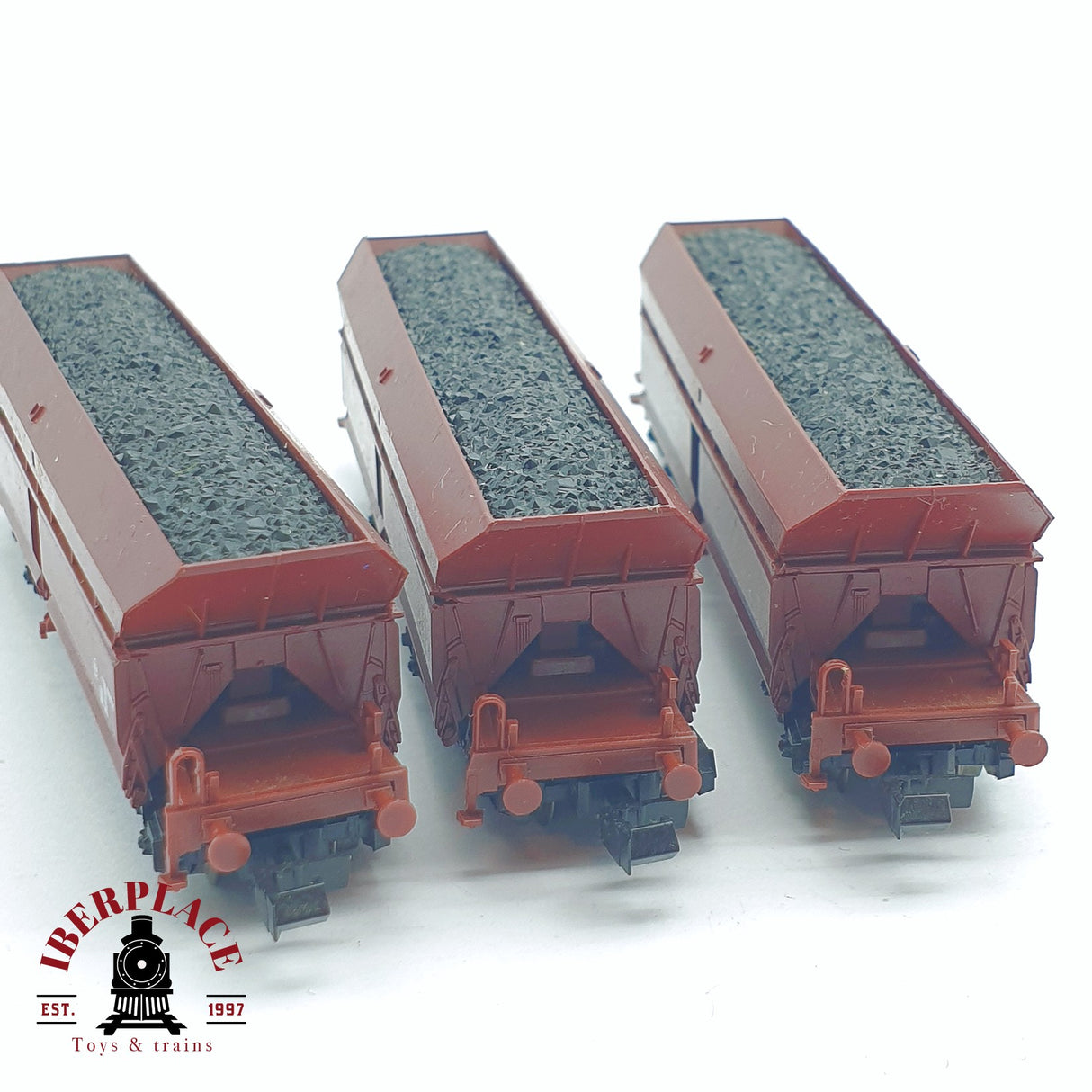 ♻️ 2 mano -  Roco 3x vagones Tolva con carbón DB N escala 1:160 AN03