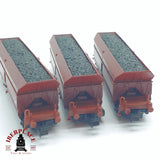 ♻️ 2 mano -  Roco 3x vagones Tolva con carbón DB N escala 1:160 AN03