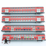♻️ 2 mano - Minitrix 4x vagones pasajero de doble piso RE1 DB clase 1-2 N escala 1:160 TEN06