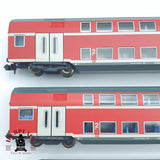 ♻️ 2 mano - Minitrix 4x vagones pasajero de doble piso RE1 DB clase 1-2 N escala 1:160 TEN06