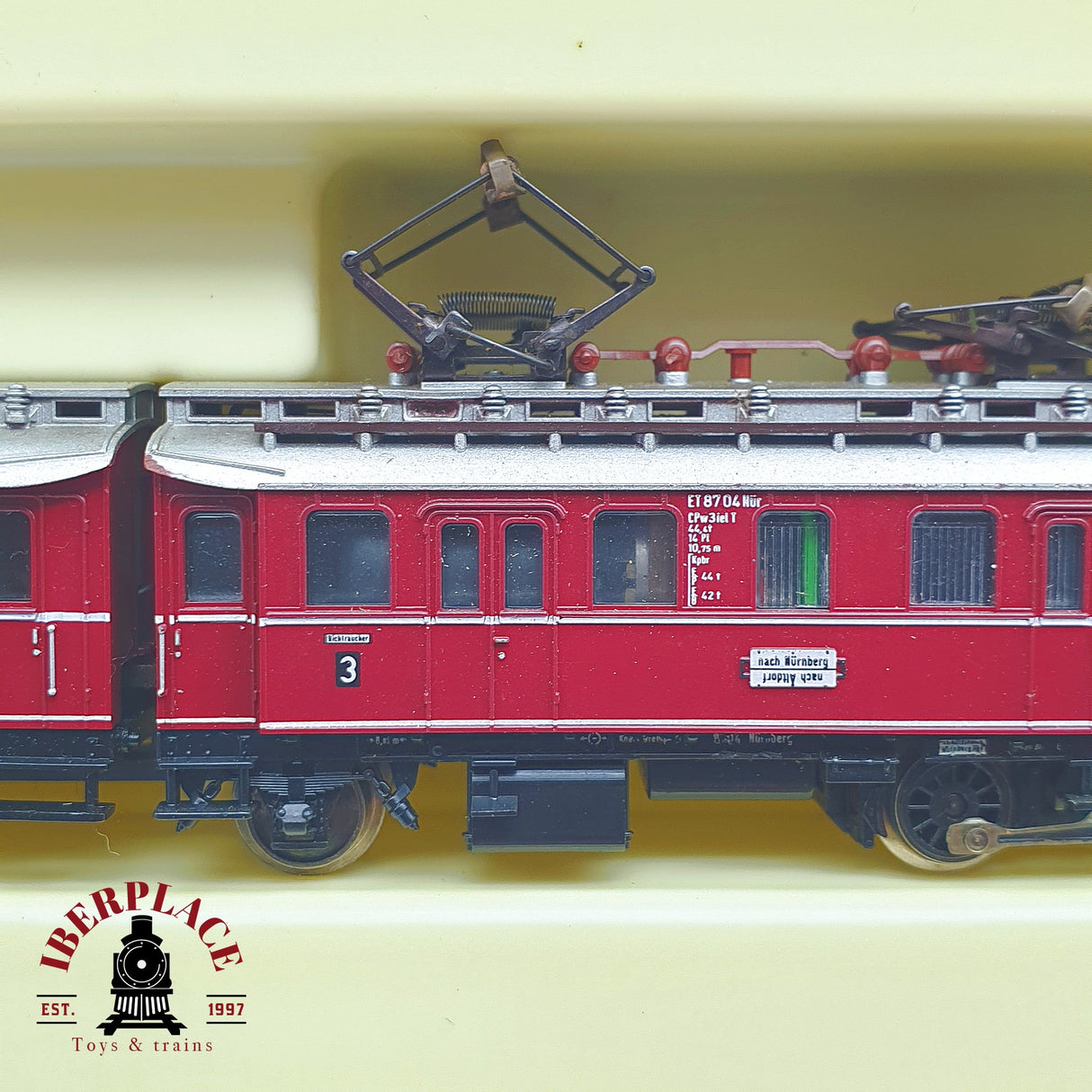 ♻️ 2 mano - Minitrix 51 2994 00 Set Locomotora ET 87 DB N escala 1:160 TEN06