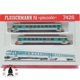 ♻️ 2 mano - Fleischmann 7428 Locomotora con remolque DB N escala 1:160 TEN06