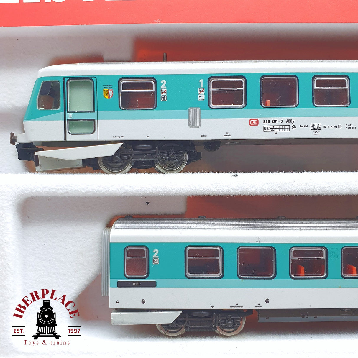 ♻️ 2 mano - Fleischmann 7428 Locomotora con remolque DB N escala 1:160 TEN06