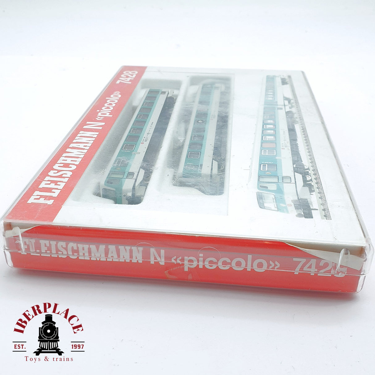 ♻️ 2 mano - Fleischmann 7428 Locomotora con remolque DB N escala 1:160 TEN06