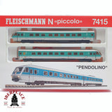 ♻️ 2 mano - Fleischmann 7415 Locomotora Pendolino remolque DB N escala 1:160 TEN06