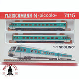 ♻️ 2 mano - Fleischmann 7415 Locomotora Pendolino remolque DB N escala 1:160 TEN06