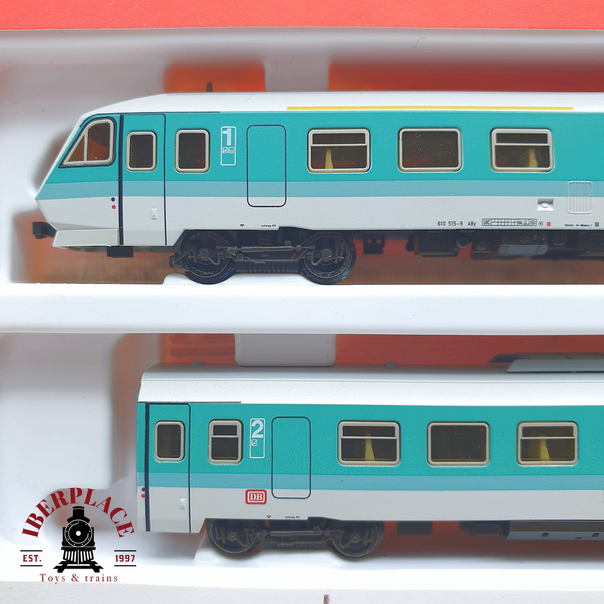 ♻️ 2 mano - Fleischmann 7415 Locomotora Pendolino remolque DB N escala 1:160 TEN06