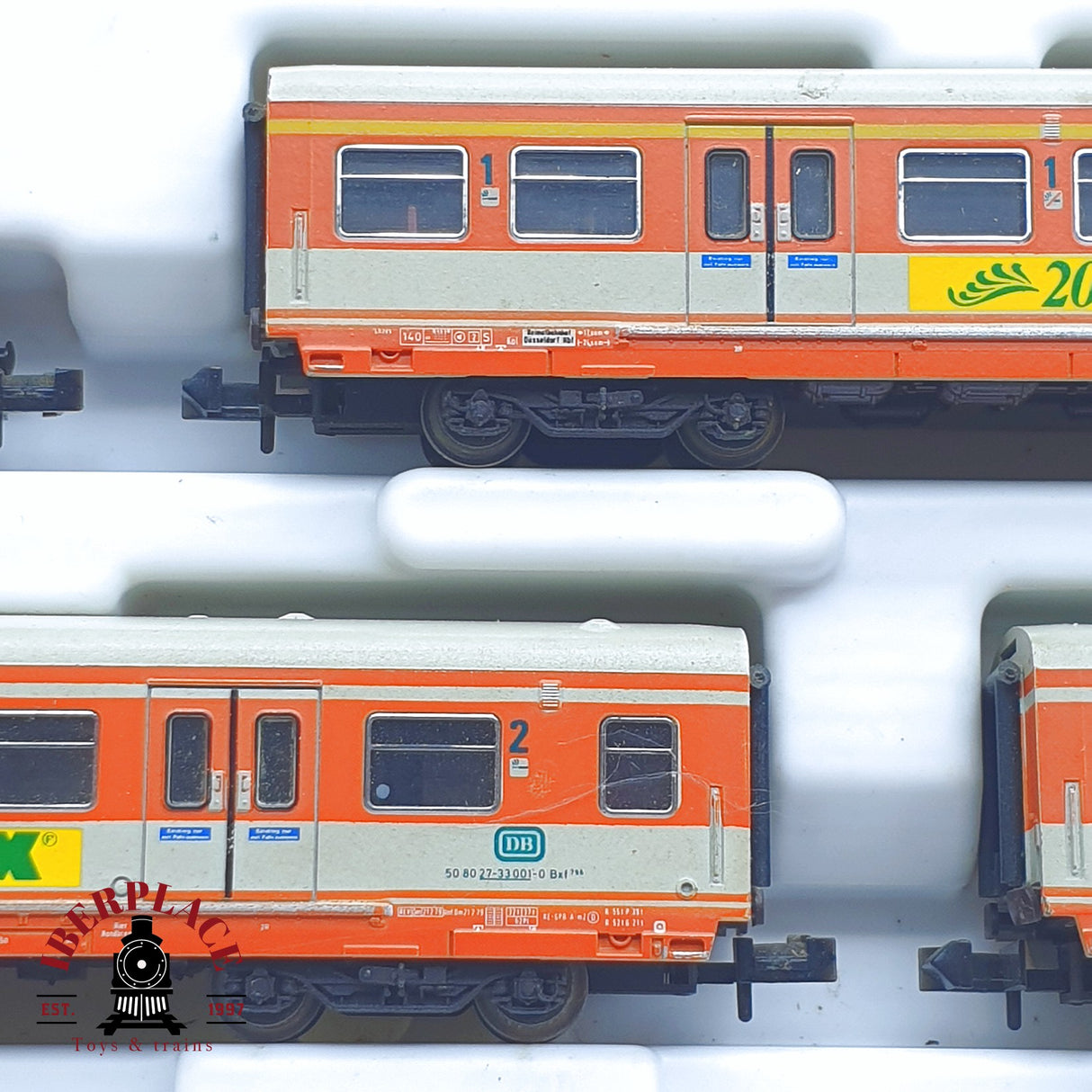 ♻️ 2 mano - Minitrix 51 1027 20 Set Locomotora BR 111 DB 20 Jahre N escala 1:160 TEN06