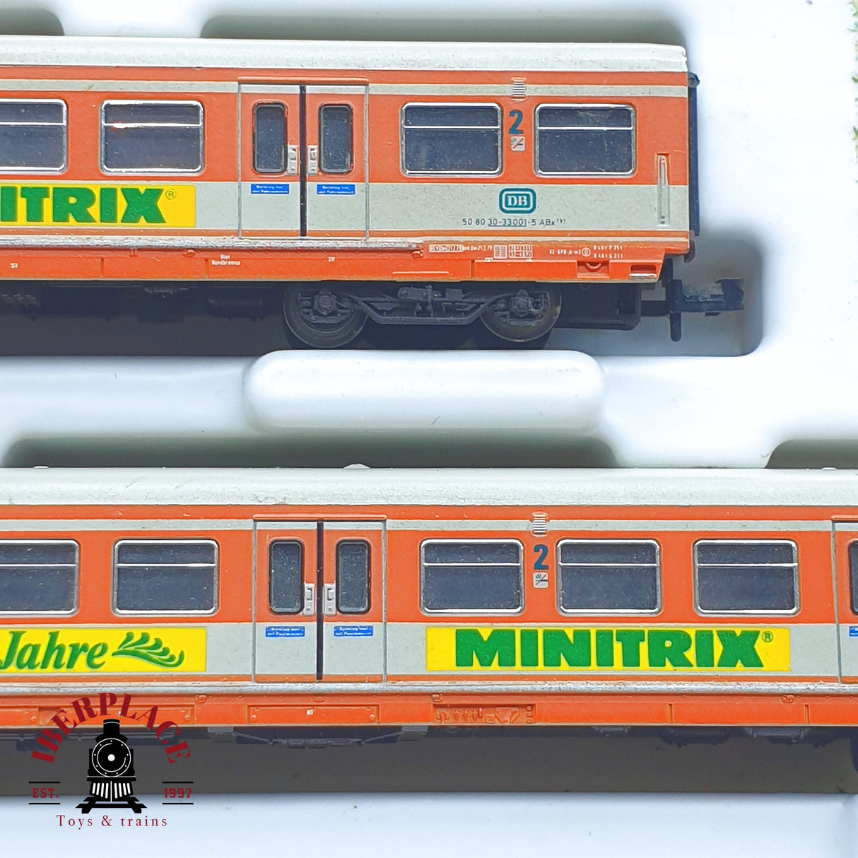 ♻️ 2 mano - Minitrix 51 1027 20 Set Locomotora BR 111 DB 20 Jahre N escala 1:160 TEN06