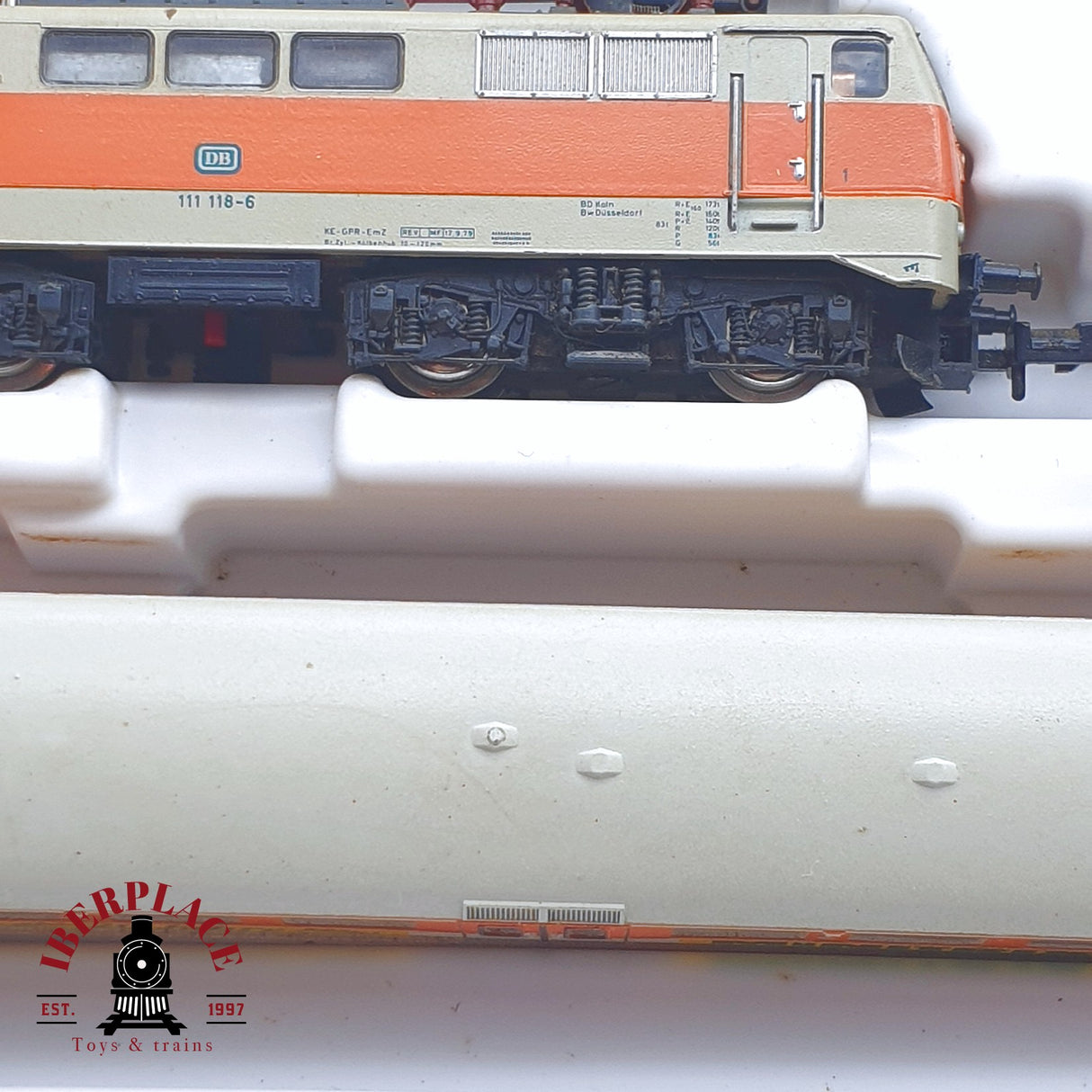 ♻️ 2 mano - Minitrix 51 1027 20 Set Locomotora BR 111 DB 20 Jahre N escala 1:160 TEN06