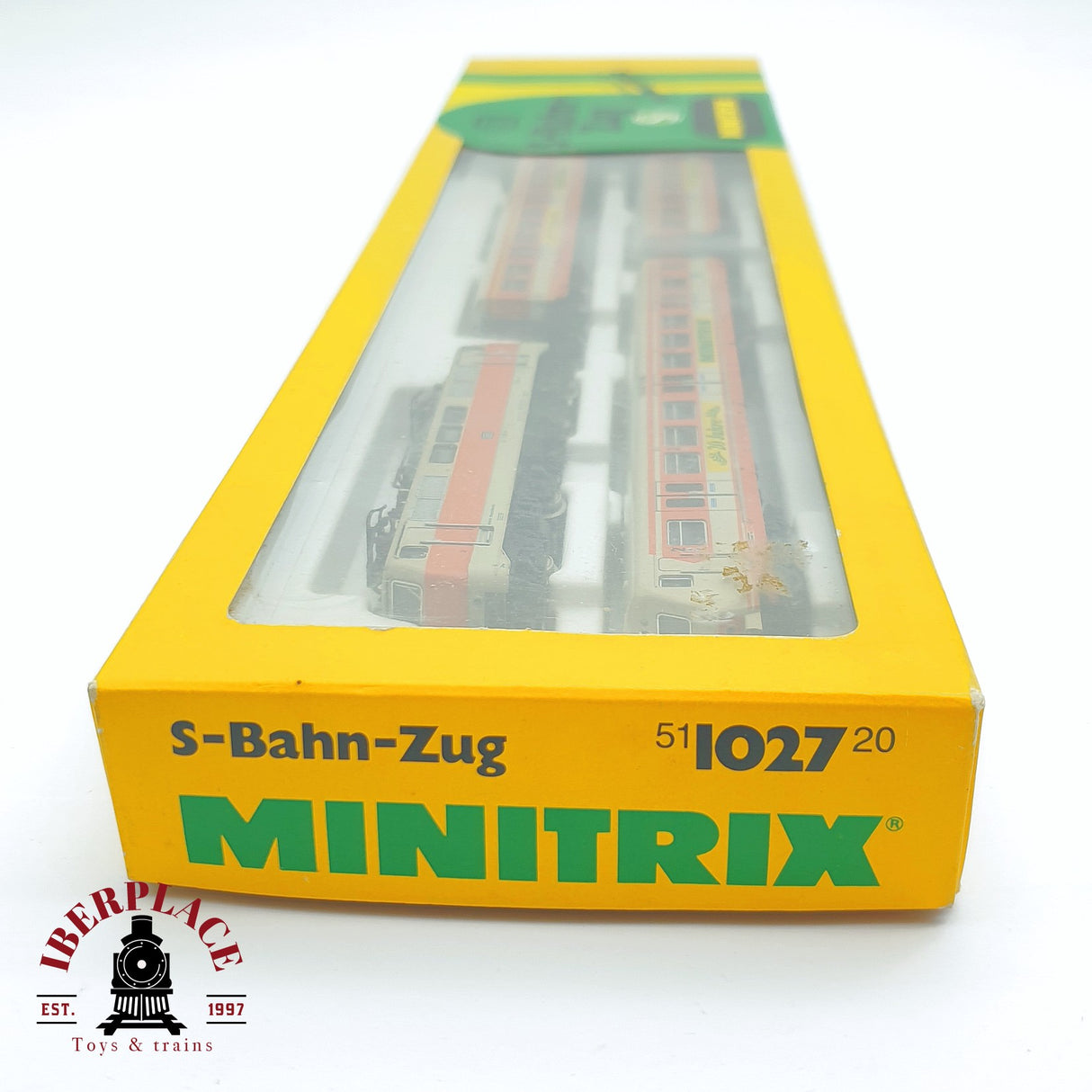 ♻️ 2 mano - Minitrix 51 1027 20 Set Locomotora BR 111 DB 20 Jahre N escala 1:160 TEN06