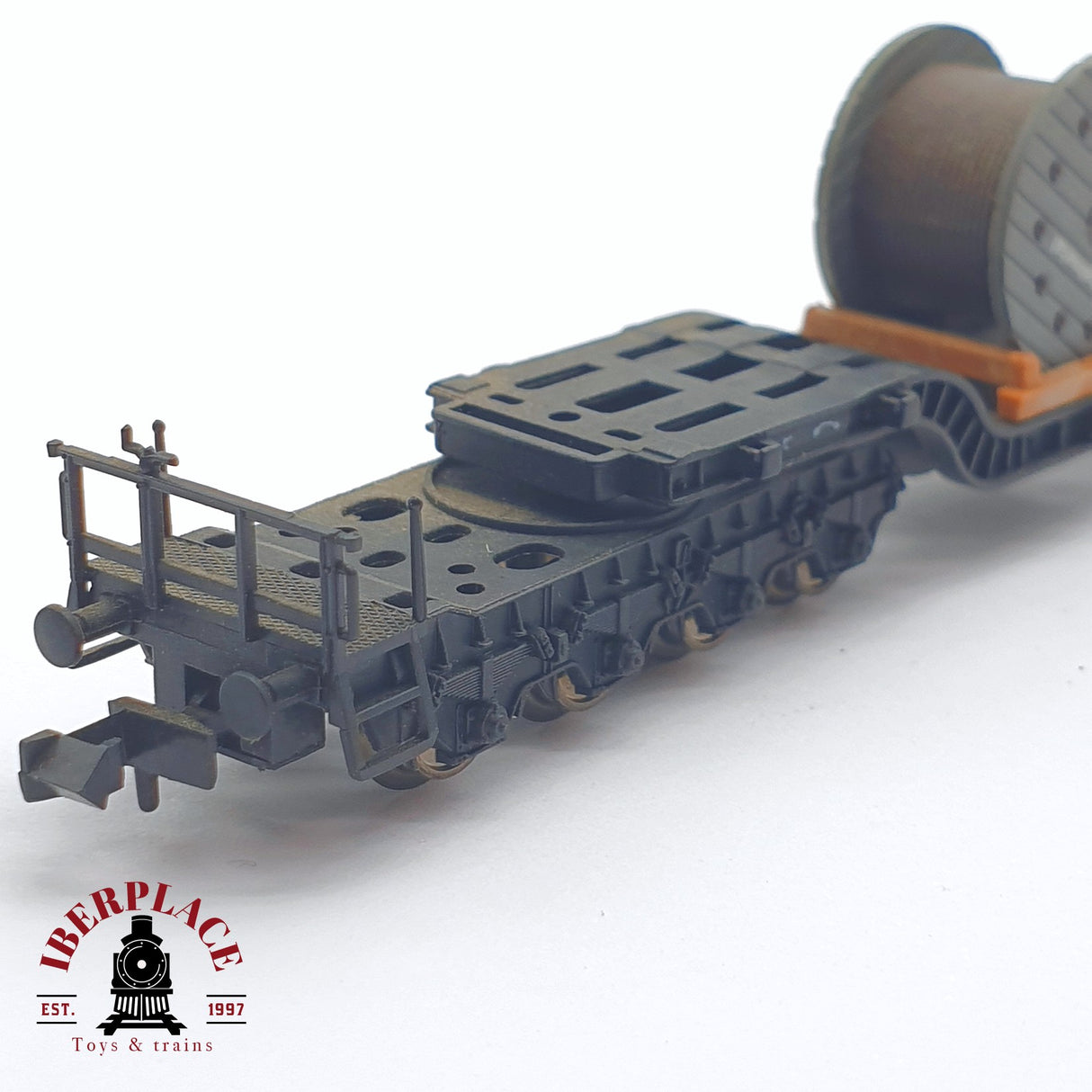 ♻️ 2 mano - Fleischmann 8299 vagón remolque de plataforma baja DB N escala 1:160 TEN06