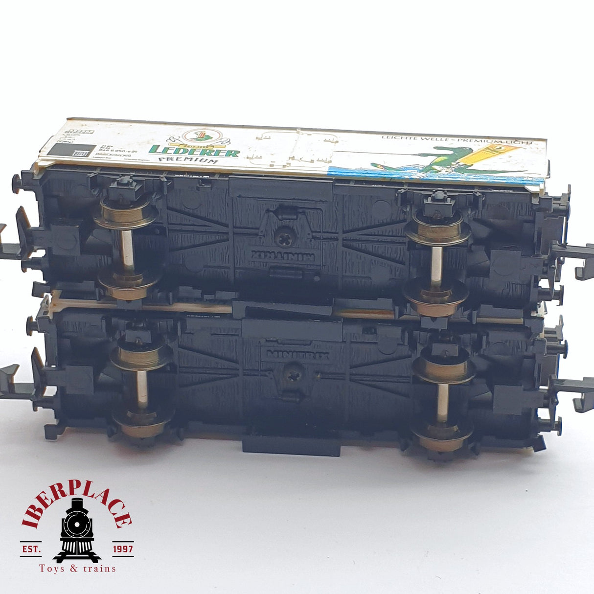 ♻️ 2 mano - Minitrix 13917K vagones cerveceros Lederer DB N escala 1:160 TEN06