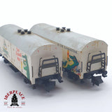 ♻️ 2 mano - Minitrix 13913K vagones cerveceros Lederer DB N escala 1:160 TEN06