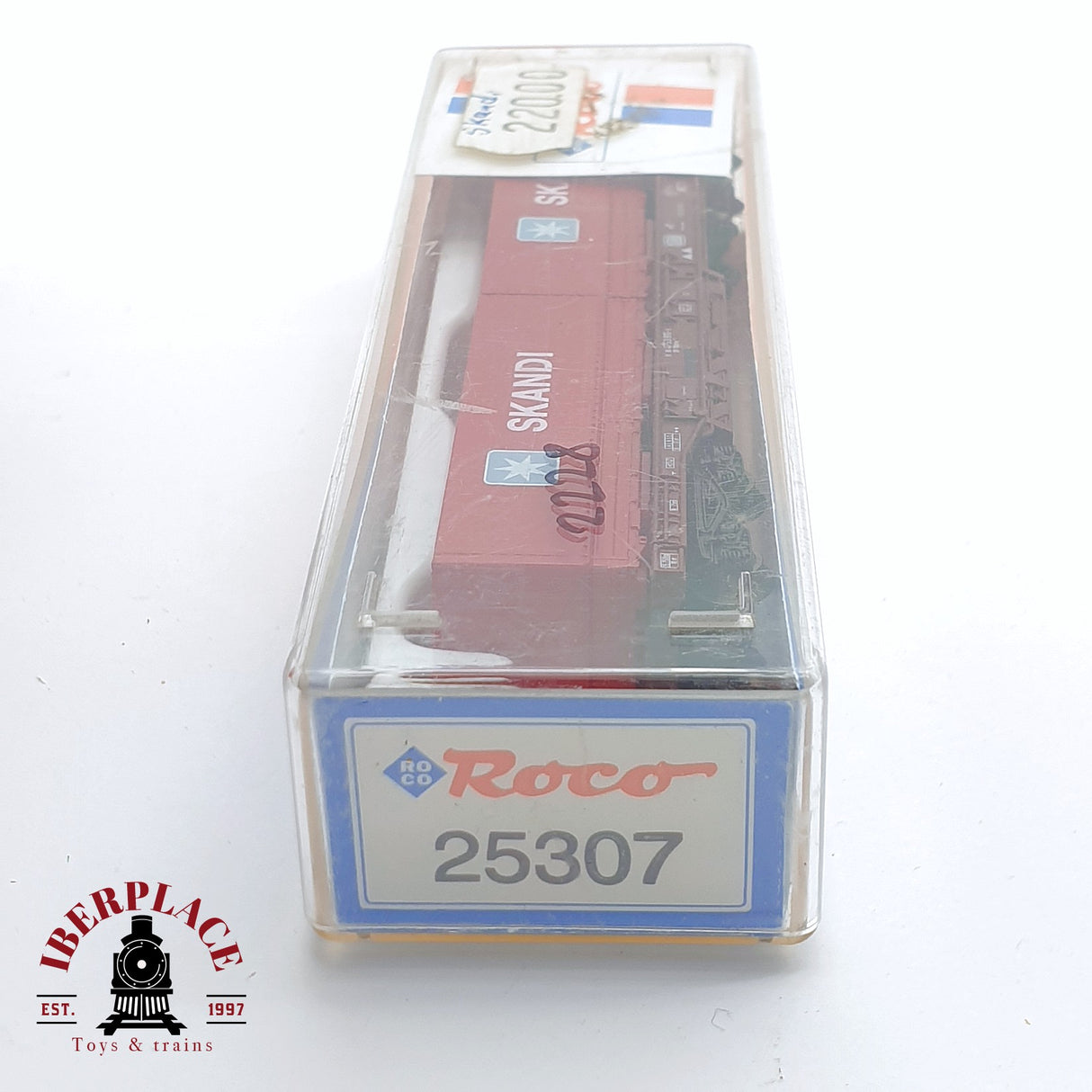 ♻️ 2 mano - Fleischmann 25307 vagón plataforma contenedores Skandi DB N escala 1:160 TEN06