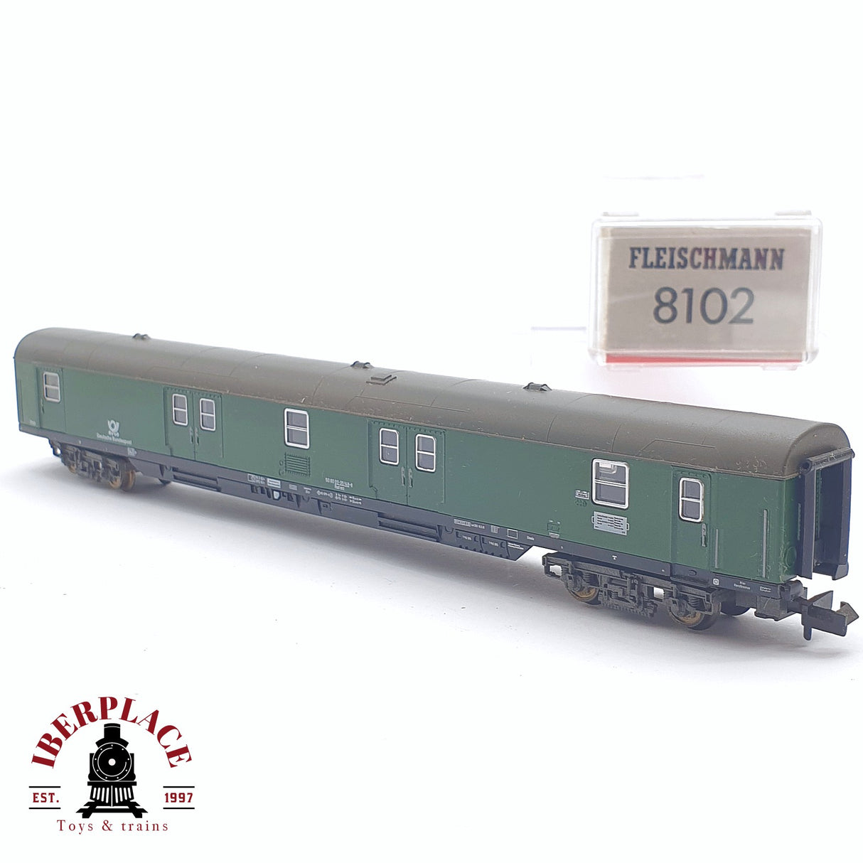 ♻️ 2 mano - Fleischmann 8102 vagón correos Deutsche Bundespost DB N escala 1:160 TEN06