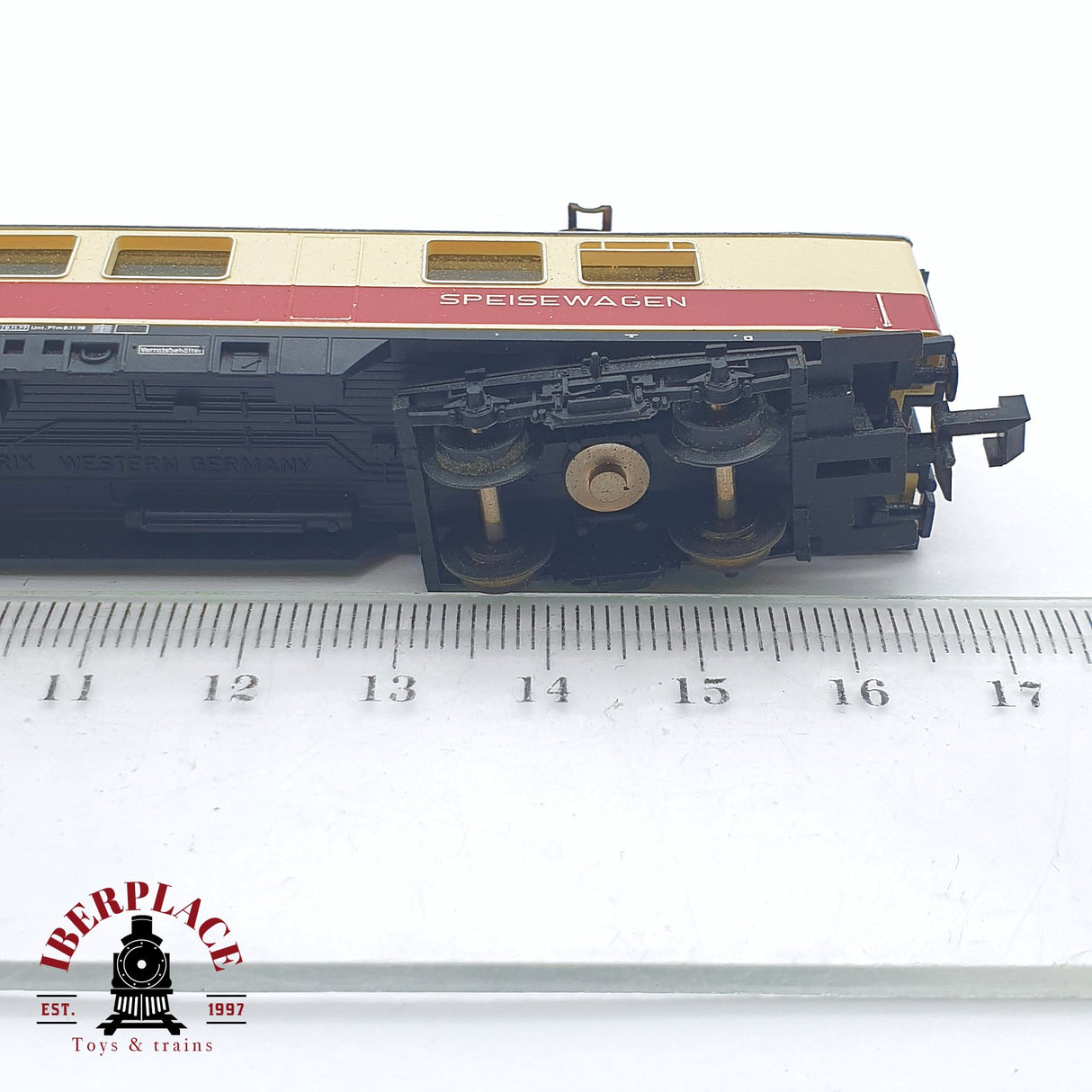 ♻️ 2 mano - Minitrix 51 3084 00 vagón restaurante DB Trans Europ Express N escala 1:160 TEN06