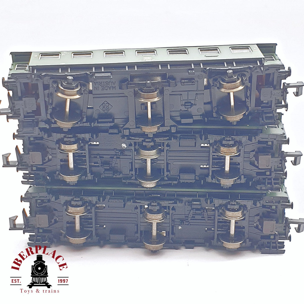 ♻️ 2 mano - 3x Fleischmann vagones pasajeros DB clase 2 N escala 1:160 TEN06