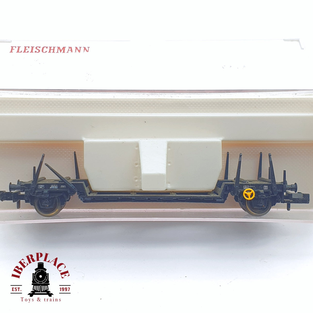 ♻️ 2 mano - Fleischmann 8218 vagón plataforma N escala 1:160 TEN06