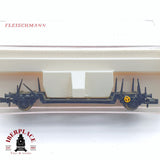 ♻️ 2 mano - Fleischmann 8218 vagón plataforma N escala 1:160 TEN06