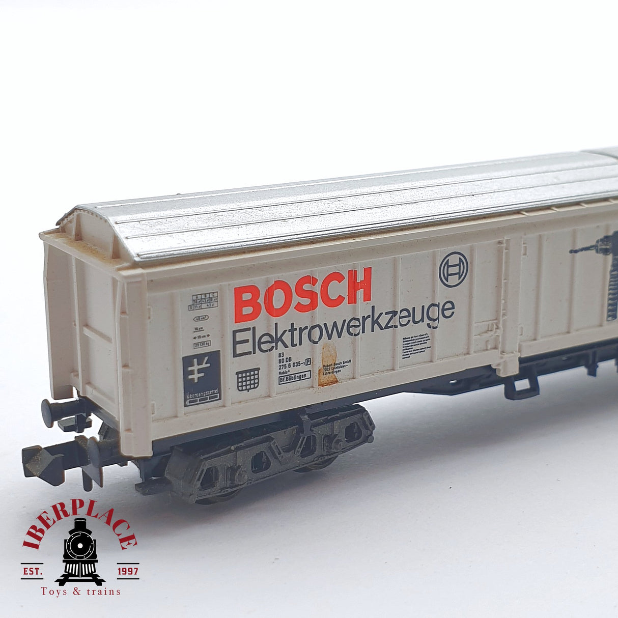 ♻️ 2 mano - Fleischmann 8385K vagón mercancías Bosch DB N escala 1:160 TEN06