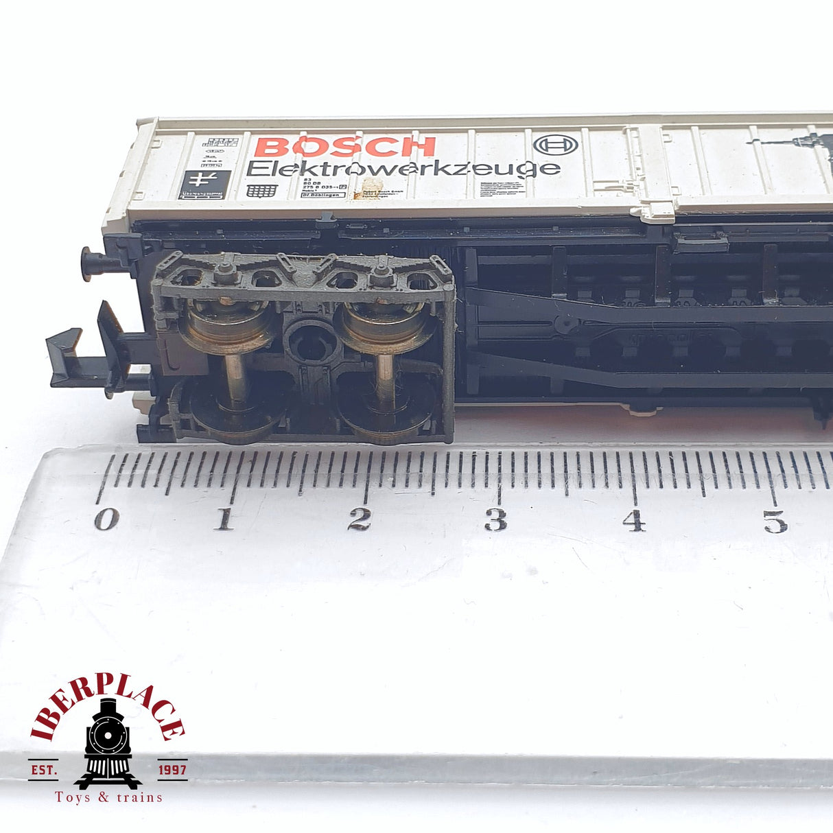 ♻️ 2 mano - Fleischmann 8385K vagón mercancías Bosch DB N escala 1:160 TEN06