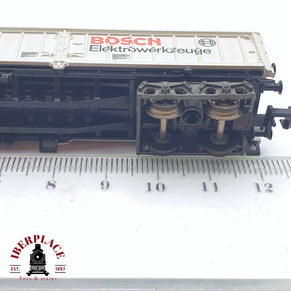 ♻️ 2 mano - Fleischmann 8385K vagón mercancías Bosch DB N escala 1:160 TEN06