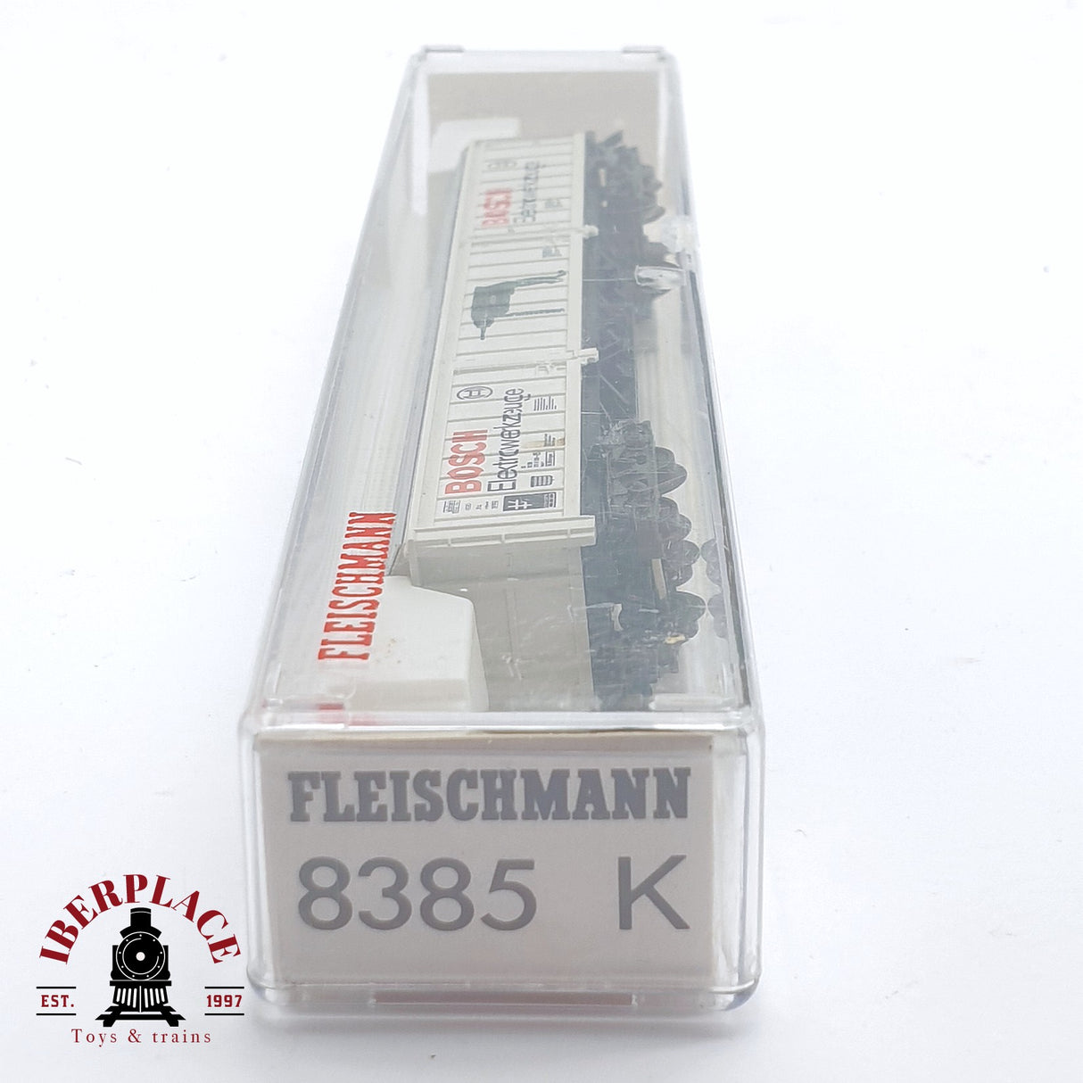 ♻️ 2 mano - Fleischmann 8385K vagón mercancías Bosch DB N escala 1:160 TEN06