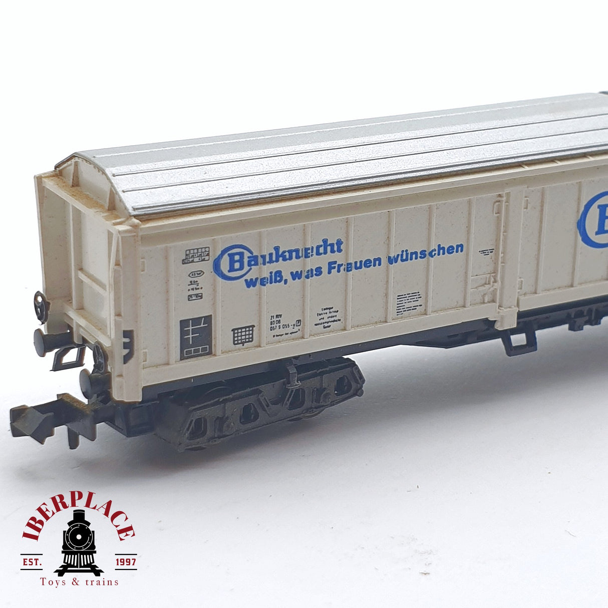 ♻️ 2 mano - Fleischmann 8389 vagón mercancías Bauknecht DB N escala 1:160 TEN06
