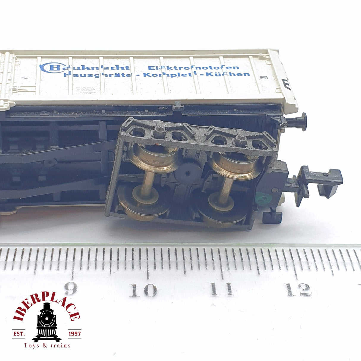 ♻️ 2 mano - Fleischmann 8389 vagón mercancías Bauknecht DB N escala 1:160 TEN06