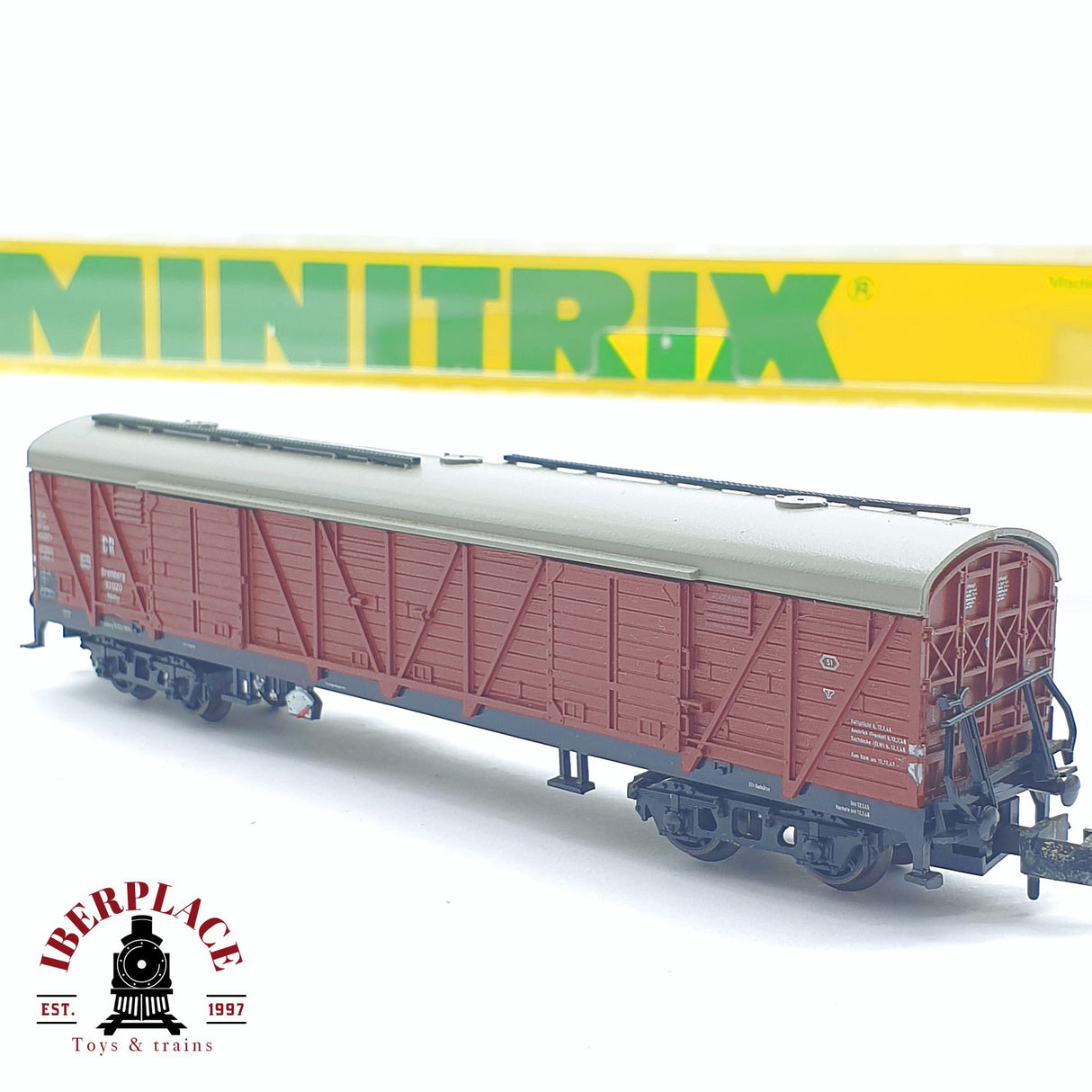 ♻️ 2 mano - Minitrix 13598 vagón mercancias DR N escala 1:160 TEN06