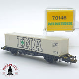♻️ 2 mano - Minitrix 70146 vagón contenedor INA DB N escala 1:160 TEN06