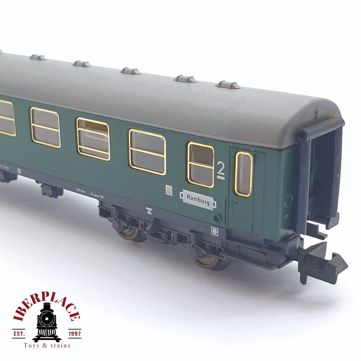 ♻️ 2 mano - Fleischmann 8116 vagón pasajeros DB clase 2 N escala 1:160 TEN06