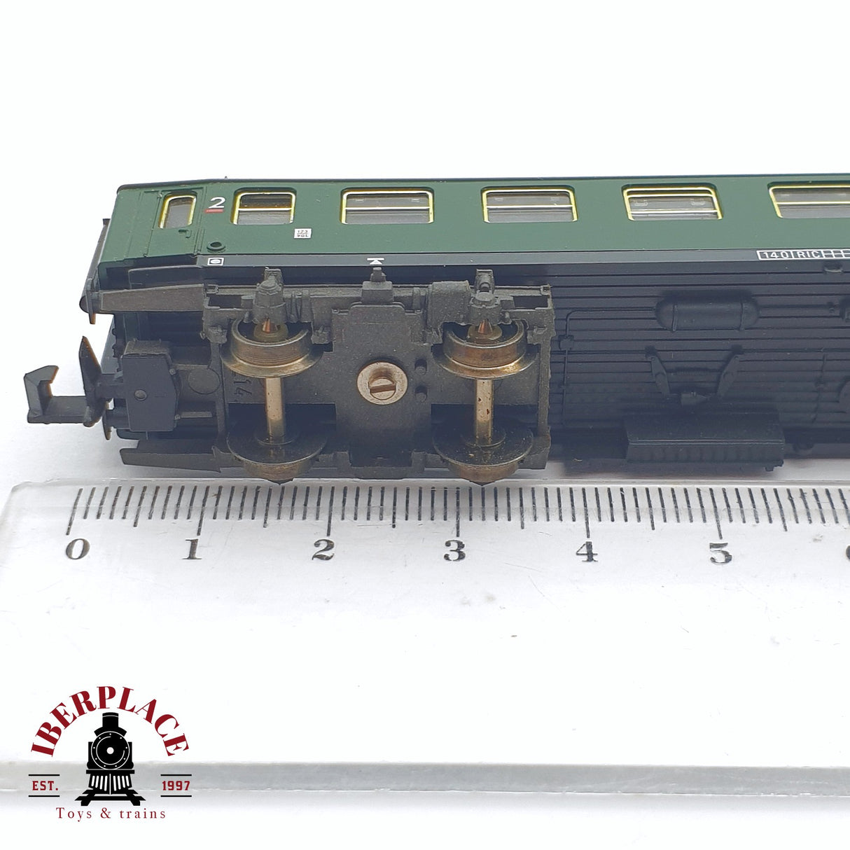 ♻️ 2 mano - Fleischmann 8116 vagón pasajeros DB clase 2 N escala 1:160 TEN06