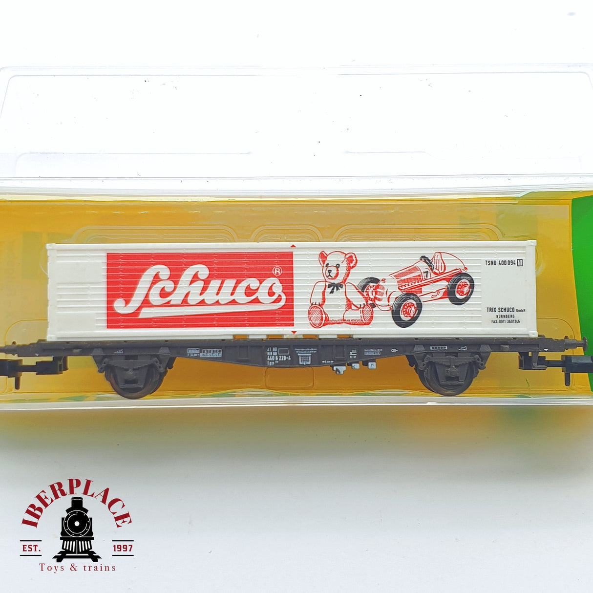 ♻️ 2 mano - Minitrix 13856K vagón contenedor Schuco DB N escala 1:160 TEN06