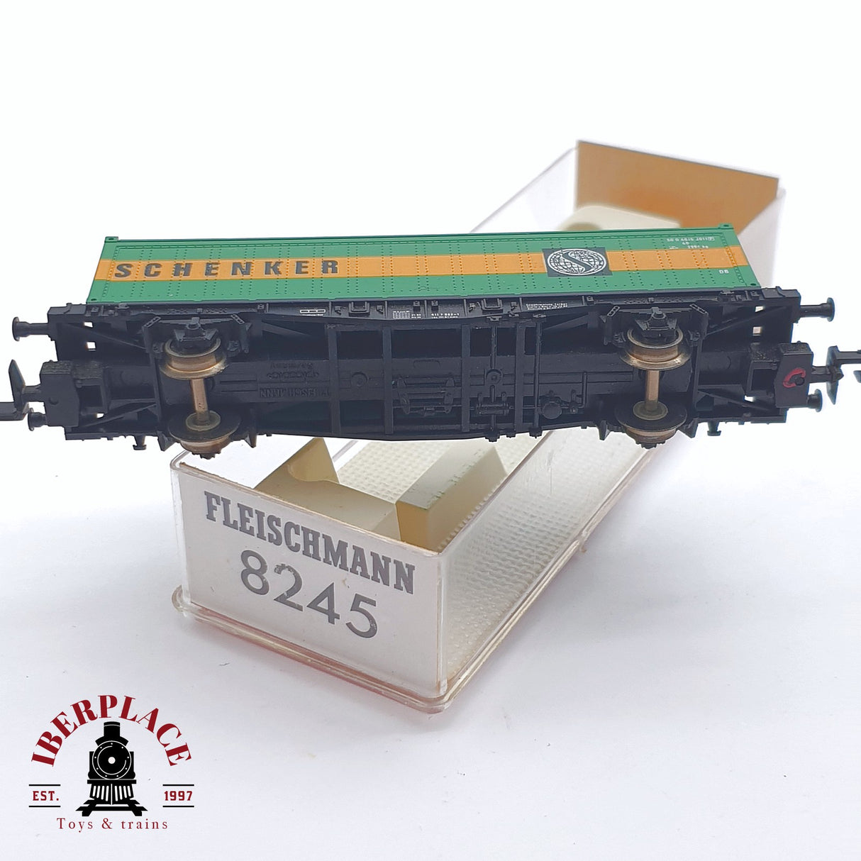 ♻️ 2 mano - Fleischmann 8245 vagon contenedor Schenker DB N escala 1:160 TEN06 2/2