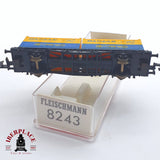 ♻️ 2 mano - Fleischmann 8243 vagón con contenedores DANZAS Gentransco DB N escala 1:160 TEN06