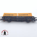 ♻️ 2 mano - Minitrix 51 3282 00 vagón con contenedores DANZAS DB N escala 1:160 TEN06 1/2