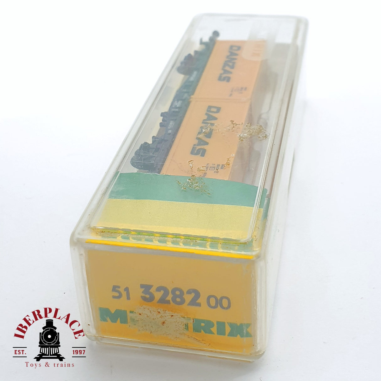 ♻️ 2 mano - Minitrix 51 3282 00 vagón con contenedores DANZAS DB N escala 1:160 TEN06 2/2