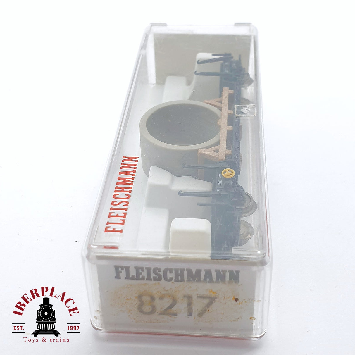 ♻️ 2 mano - Fleischmann 8217 vagón plataforma con carga DB N escala 1:160 TEN06
