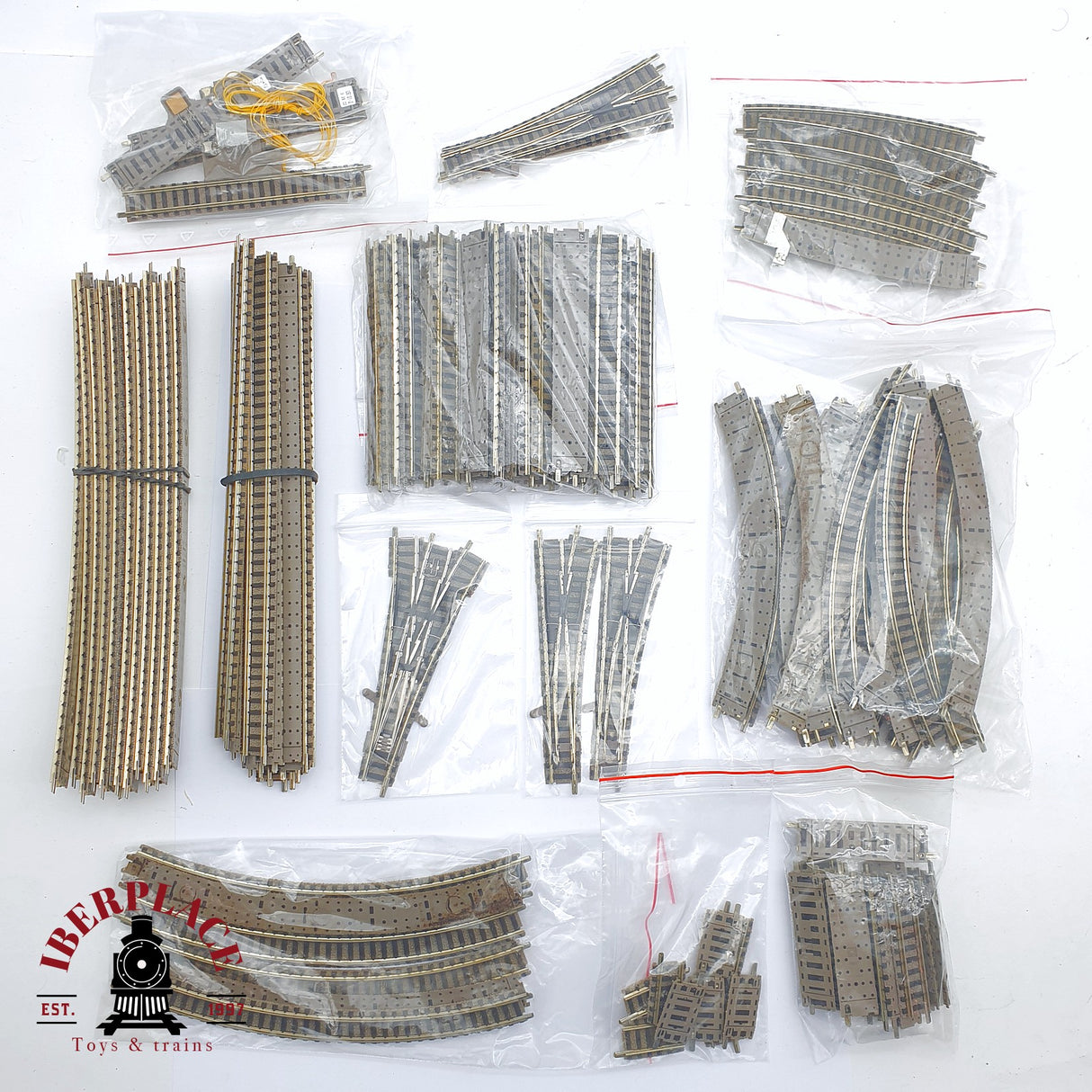 ♻️ 2 mano - 138x Fleischmann vías curvas rectas desvíos N escala 1:160 TEN06