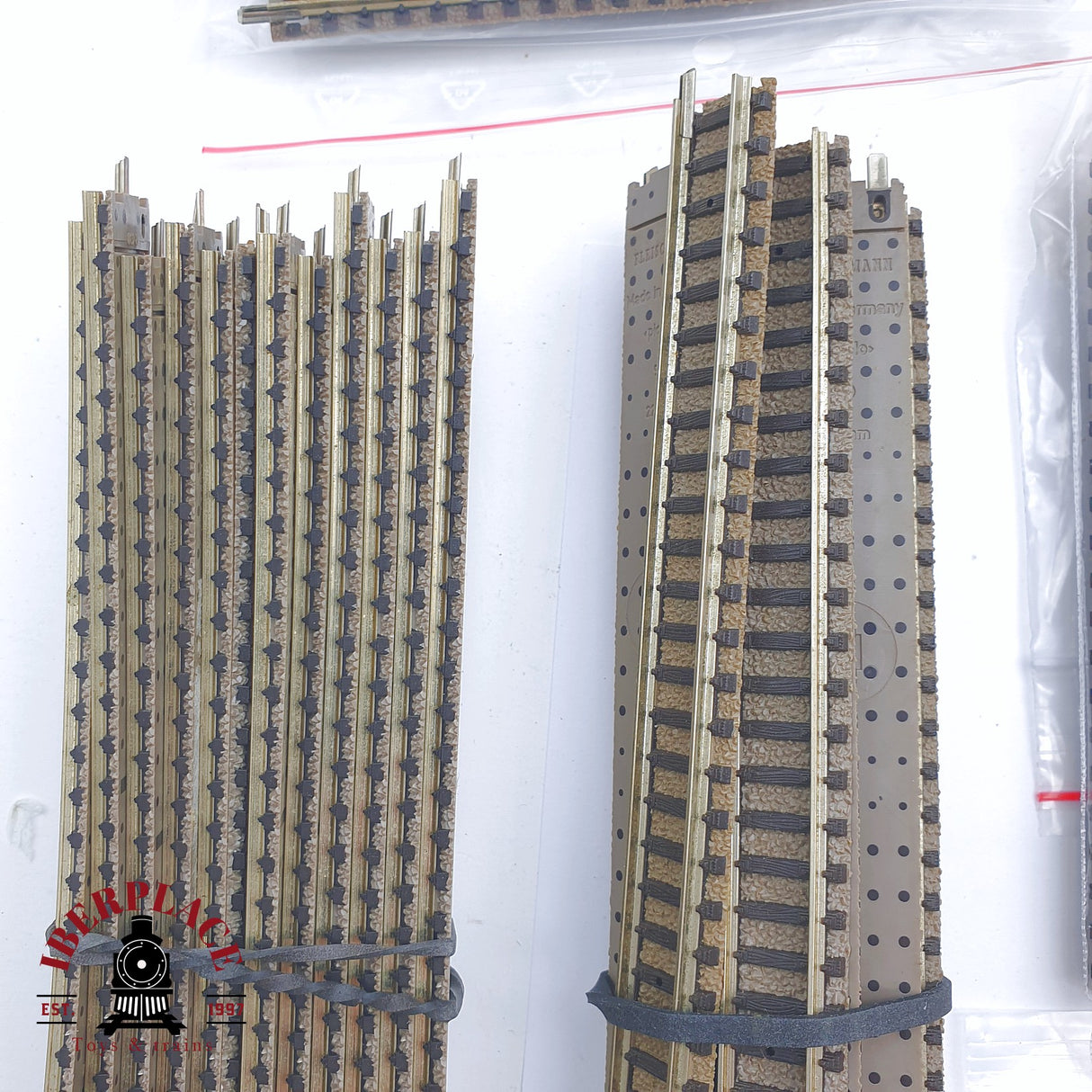 ♻️ 2 mano - 138x Fleischmann vías curvas rectas desvíos N escala 1:160 TEN06